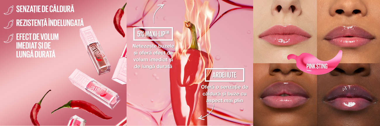 Luciu de buze cu efect de marire Lifter Plump 5.4 ml, Maybelline